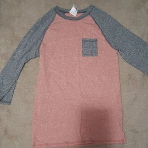 Three quarter length sleeve tee